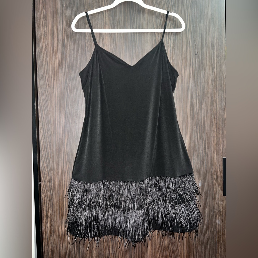 Michael Kors Black Dress with feather